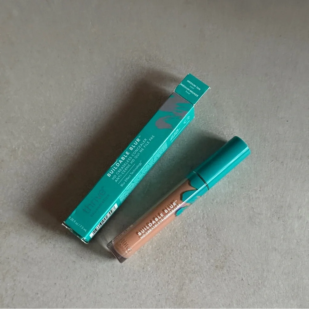 Thrive Causemetics Buildable Blur Concealer Medium Tan – Crease-Free Coverage
